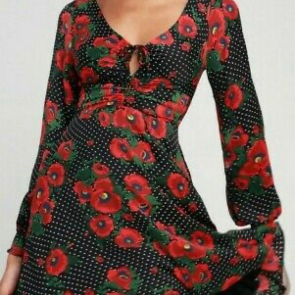 NWT FREE PEOPLE “Morning Light Long Sleeve Mini Dress” : SZ 4
